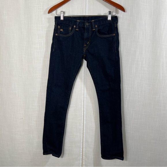 RRL Ralph Lauren Stretch Skinny Fit Woven Selvedge Made In USA Denim Jeans Sz 26 - Picture 3 of 14